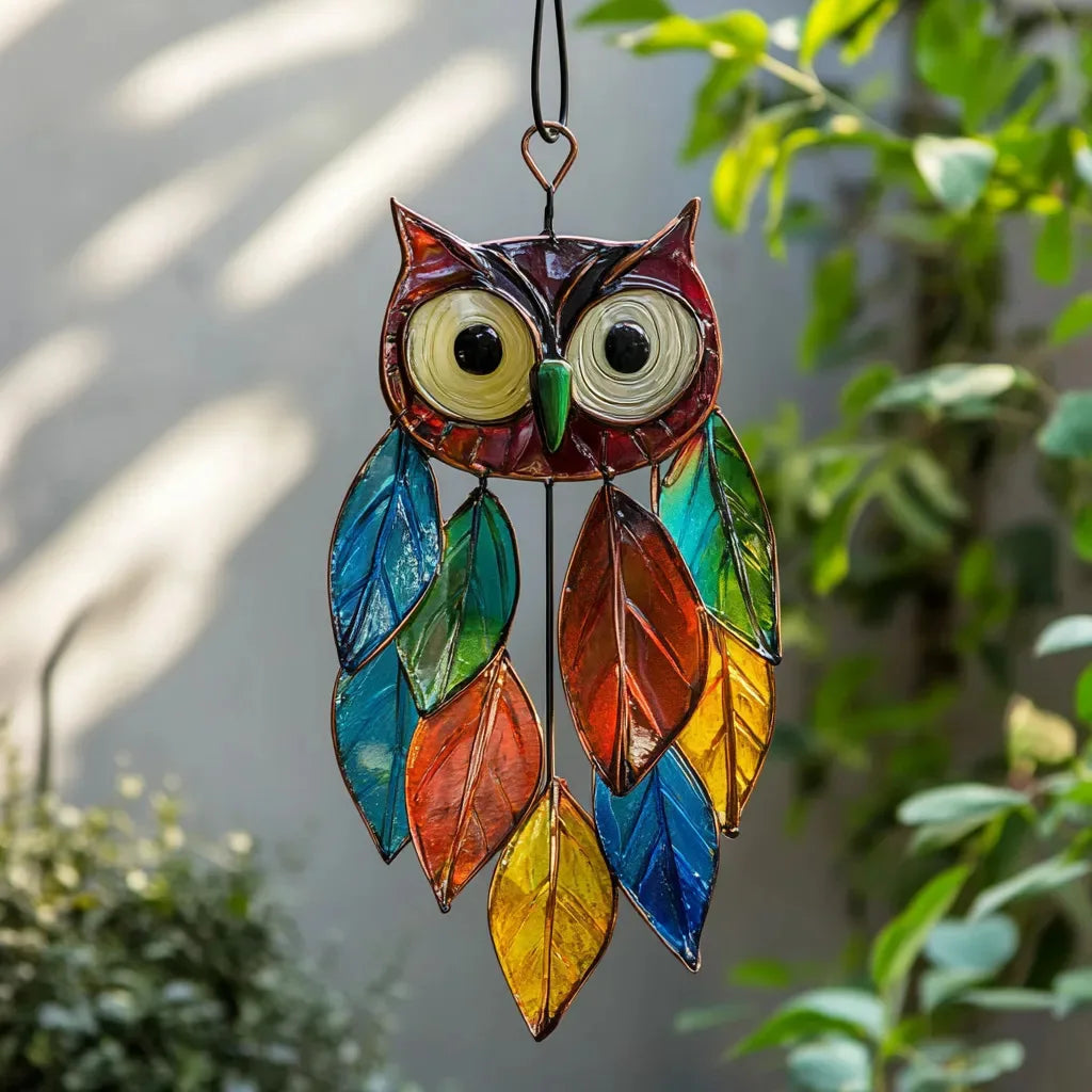 Acrylic Colorful Owl Hangings Home Bedroom Window Hanging Decorations Sun Catcher Acrylic Suncatcher Crafts Oasis Select Style C