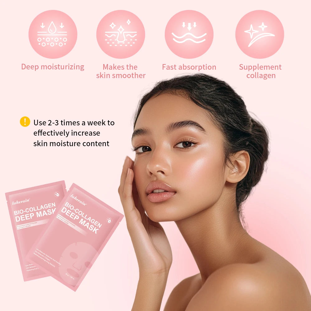 4pcs Collagen Deep Face Mask Hydrating Overnight Moisturizing Face Mask Pore Minimizing Plumping Travel Essentials Beauty Skinca Oasis Select