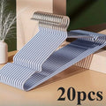 Heavy Duty Metal Clothes Hangers 20 Pack, Anti-Slip Space Saving Coat Hangers for Closet, Garage, Boutique & Household Storage Oasis Select 20pcs blue