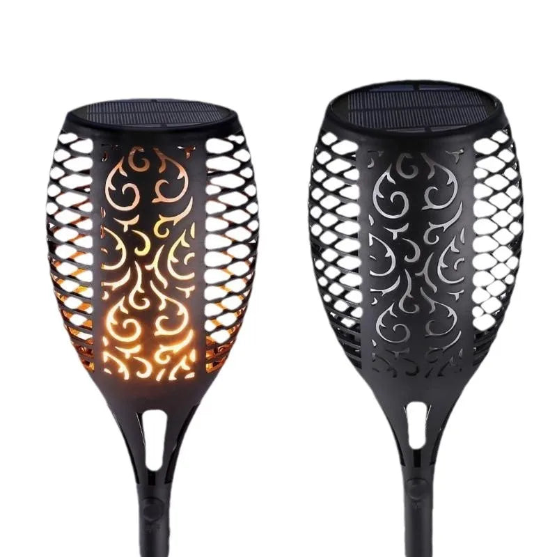 12LED Solar Flame Torch Light Flickering Waterproof Outdoor Garden Lawn Path Yard Patio Floor Lamp Decoration Oasis Select