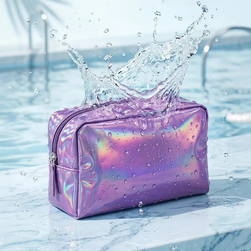 Holographic Laser Cosmetic Bag | Waterproof Travel Makeup Organizer Travel Cosmetic Bag Oasis Select