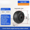 1/1.25/1.5/2 Inch Replacement Caster TPE Wheels Universal Wheel Trolley Casters for Trolley, Shelf Wheels Колеса Для Тележки Oasis Select 4pcs 1.5inch