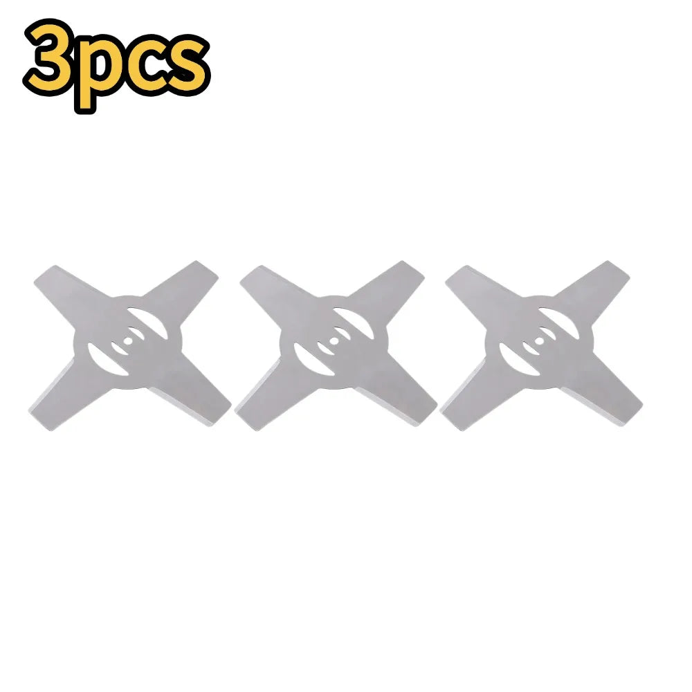 150mm Universal Metal Grass String Trimmer Brushcutter Head Blades 3/4T For Electric Lawn Mower Lawnmower Parts Gardening Tools Oasis Select 3pcs