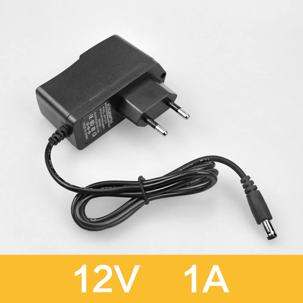 Switching LED Power Supply AC 220V to DC 12V Transformer 1A-8A Charger Adapters Lighting Accessory for LED Bulbs/LED Strips Oasis Select 1A AC220 to DC12V European Power Plug