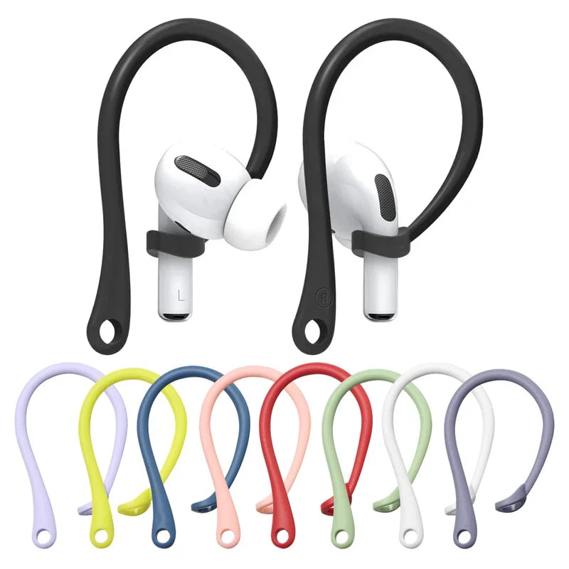 1 Pair Silicone Anti-lost Ear Hook for Apple AirPods 1 2 3 Pro Sports Anti-drop Ear Hook Wireless Earphone Ear Hook White Black Oasis Select