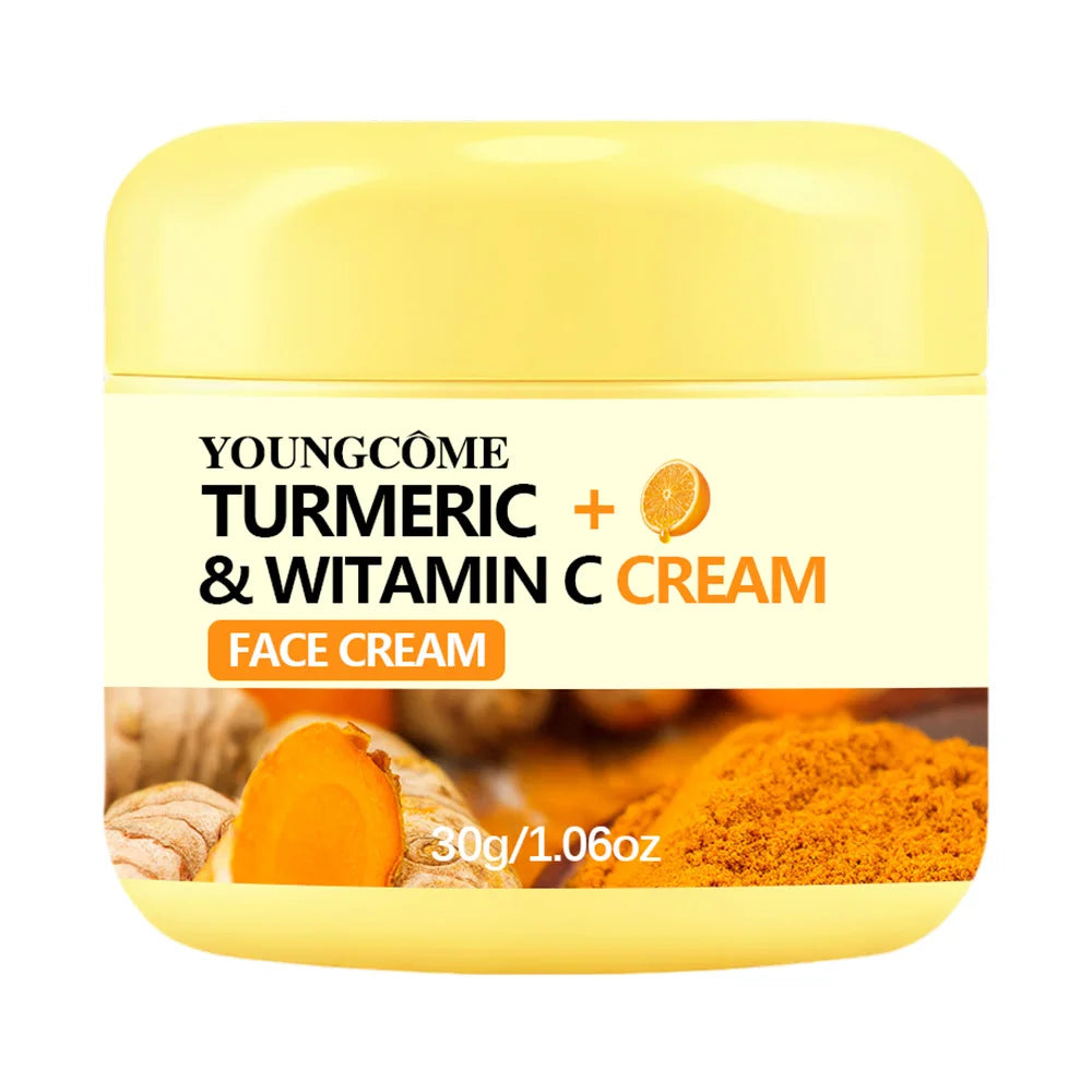 YOUNGCOME Turmeric & Wtamin C Cream & Essential Set with Collagen and Retinol Facial Moisturizer for deep nourishing Oasis Select 30g