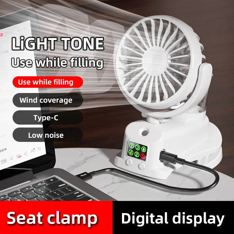 Refrigerating Clip Spray Fan Rechargeable Office Dormitory Outdoor Multi-Functional Desktop Clip Fan Moisturizing Oasis Select