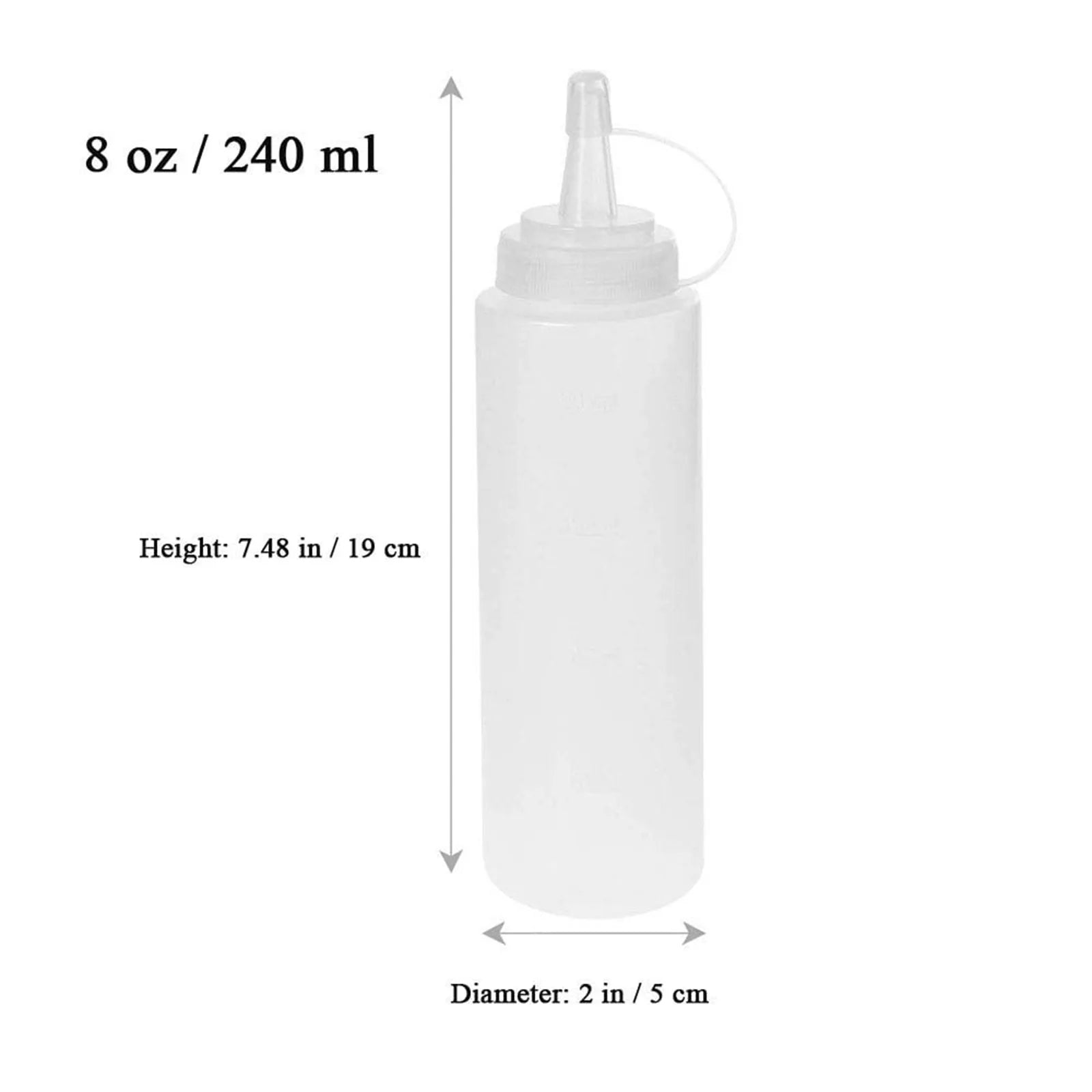 6-Pack Condiment Squeeze Bottles 240ml – Sauce, Oil & Ketchup Condiment Squeeze Bottles Oasis Select