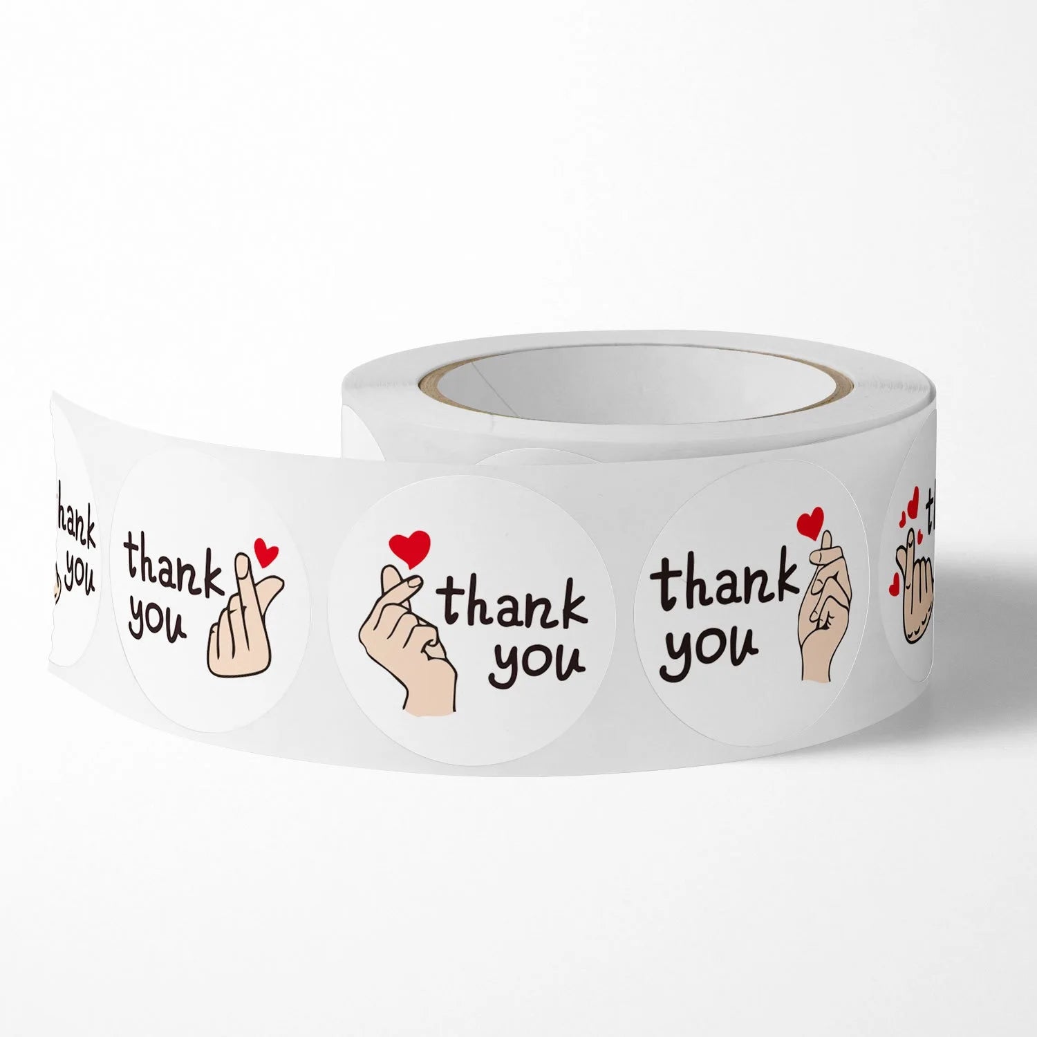 500pcs/Roll 1 Inch Red Heart Shaped Thank You Stickers, For Gift Packaging, Envelope Sealing, Small Business Office Supplies, Oasis Select