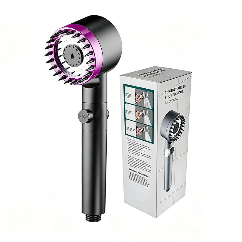 3-Mode High Pressure Filter Shower Head | One-Click Stop