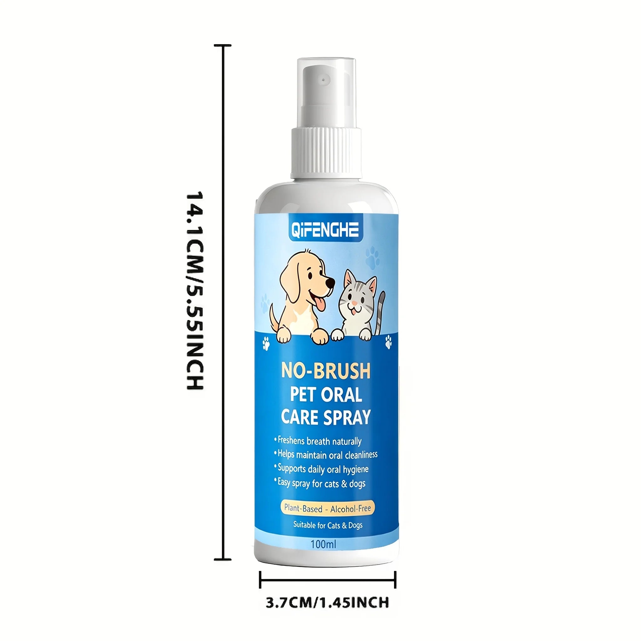 Pet 2-In-1 Oral Dental Spray for Dogs And Cats, Breath Freshener And Teeth Cleaning Cleaner, Tartar Control And Bad Breath Remov Oasis Select