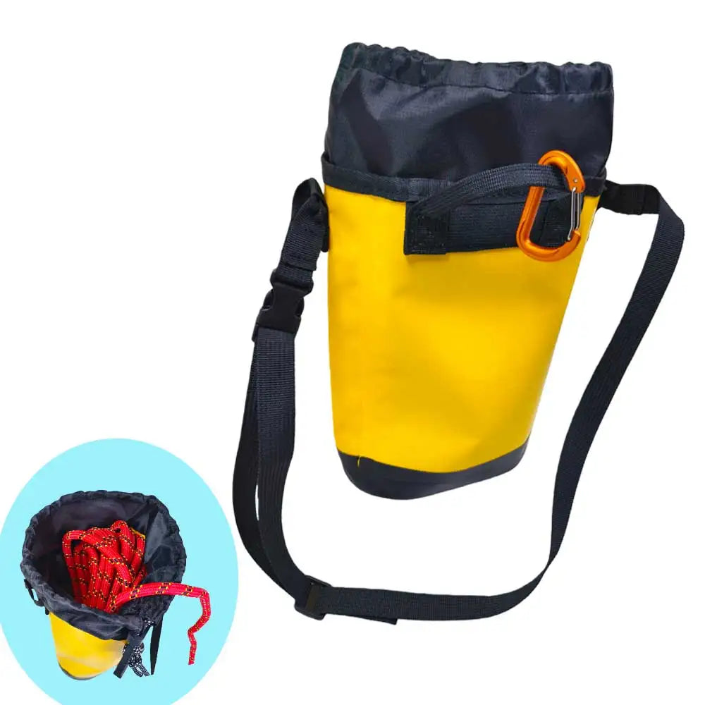 Tough PVC Climbing Rope Carry Bag Clip-On Waist Pack Gear Storage Sack for Harness Shoes and Climbing Gear Organization Oasis Select