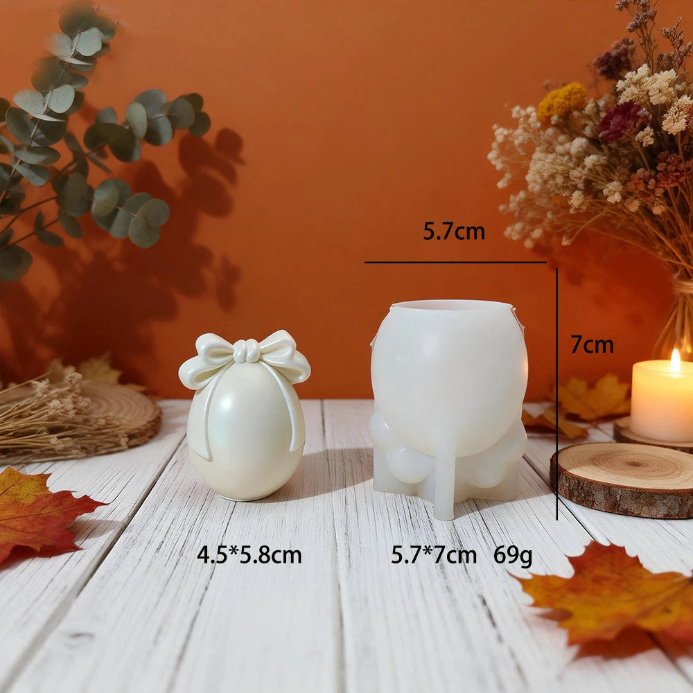 Easter Egg Candle Silicone Mold Three-dimensional Embossed Egg Diy Aromatherapy Plaster Handmade Soap Baking Mold Oasis Select C