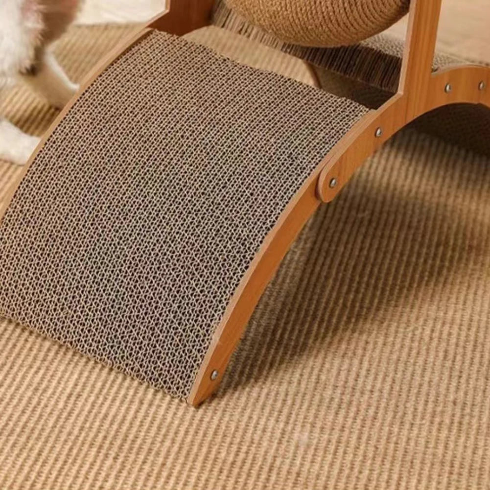 Cat Scratching Ball on Stand | 360° Rotating Sisal Toy
