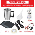 Car headlight repair tool Polishing Renovation Kit Repair Fluid Liquid Polymer Restoration Headlamp With Car battery clip Set Oasis Select 100ml 12V kit