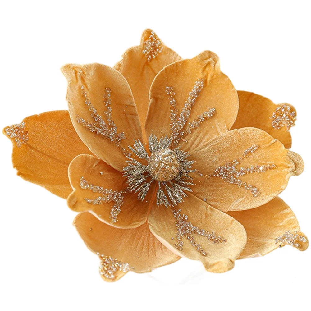 Holiday Home Decor Christmas Artificial Flower Elegant Touch Festive Ambiance Lifelike Design Artificial Flower Oasis Select Yellow China Mainland
