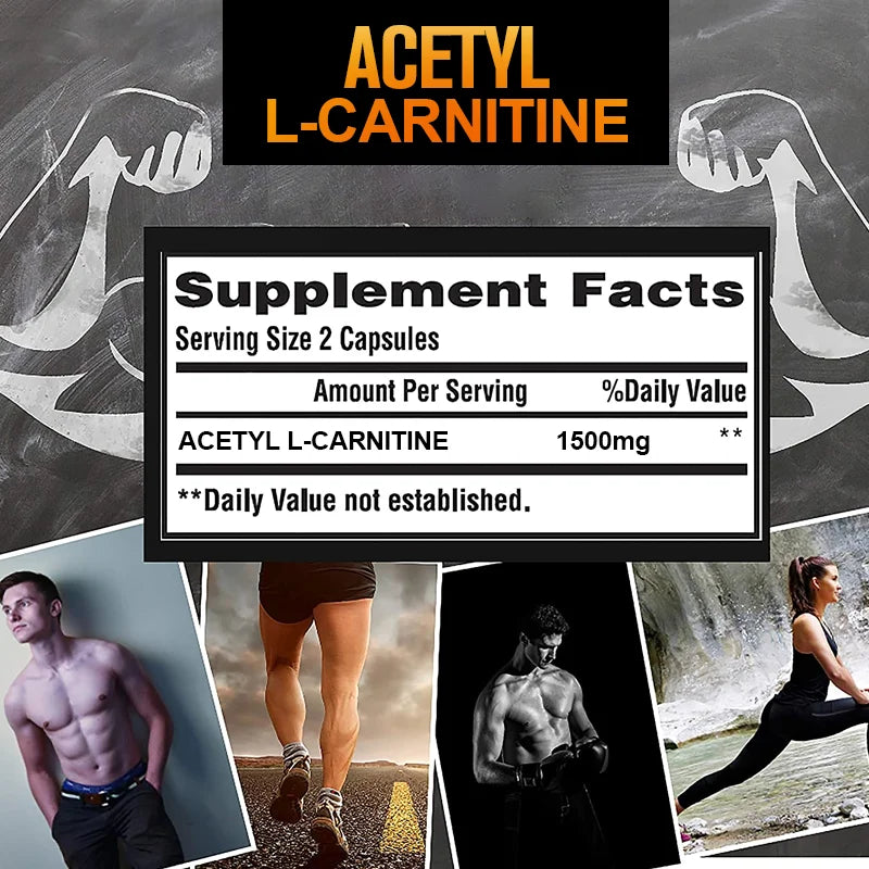 BEWORTHS 1500mg L-Carnitine Capsules Promote Muscle Growth Energy Support Anti-fatigue Exercise Dietary Gym Supplement Oasis Select
