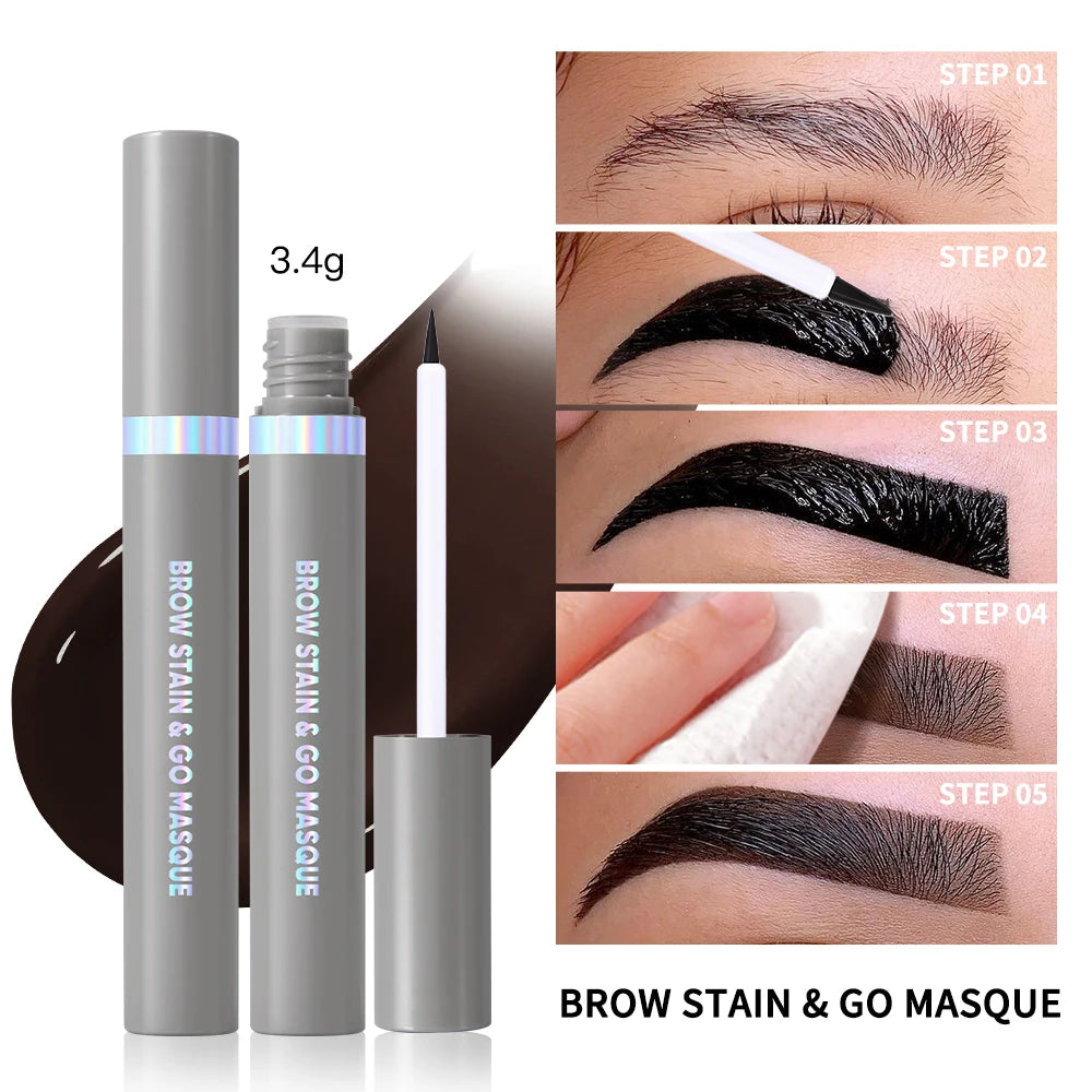 Brow Stain & Go Masque Long Lasting Eye Brow Tint Transfer Proof and Smudge Proof Eyebrow Tint Stain Waterproof Makeup Cosmetic Oasis Select