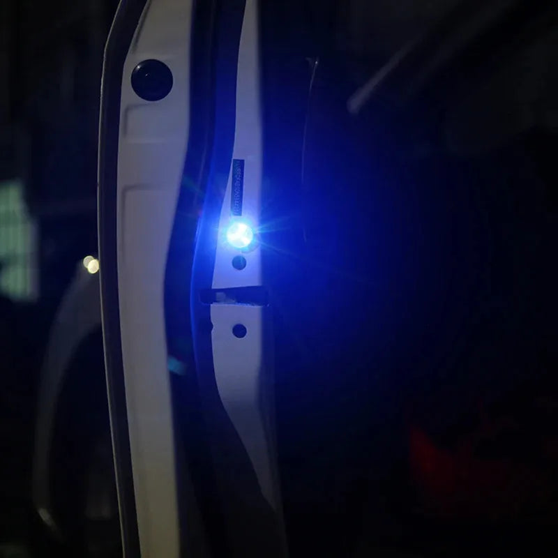 1/2/4pcs Universal LED Car Opening Door Safety Warning Anti-collision Lights Magnetic Sensor Strobe Flashing Alarm Lights Oasis Select