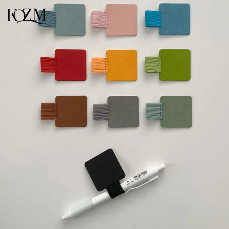 Self-Adhesive PU Leather Pen Loop Holder for Notebooks
