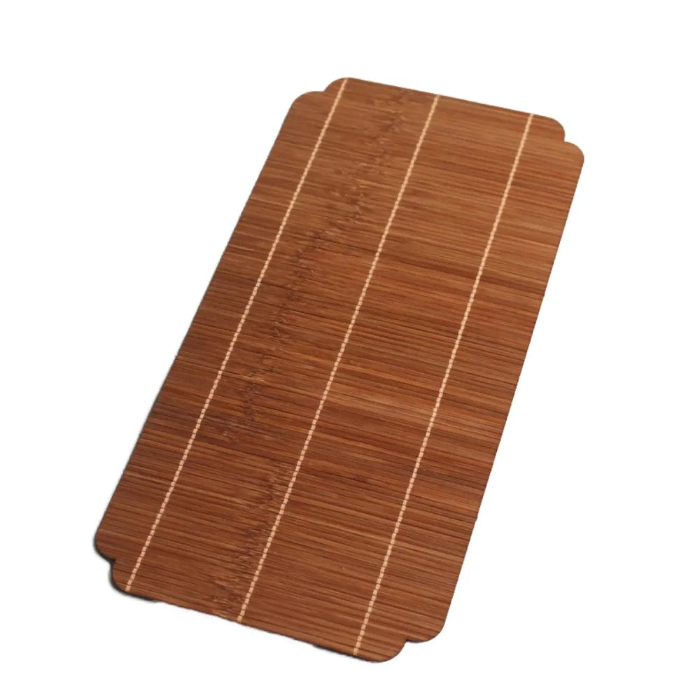 Multicolor Bamboo Tea Mat Heat Insulation Anti Scalding Hand-woven Tea Mat Multi-shape Zen Tea Mat Tea Ceremony Supplies Oasis Select rounded rectangle