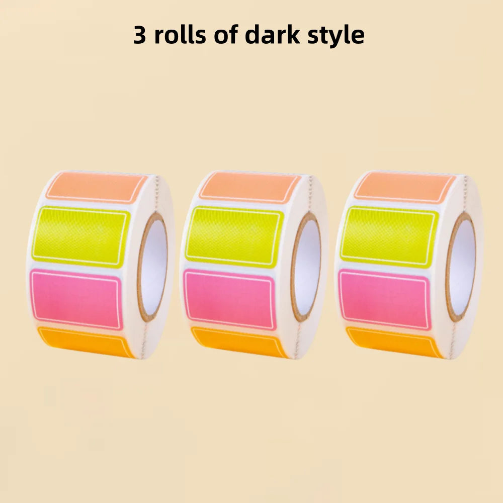 500 Waterproof Colored Labels Stickers Color-Coding Removable Labels Solid Colors Tags for Inventory Address File Classification Oasis Select 3 rolls dark color