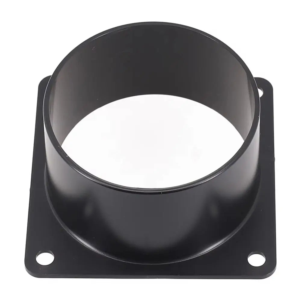 1Pcs 75/100/120/150mm Flange Connector Square Bottom Pipe Fitting Air Inlet And Outlet ABS Black Air Ducting Connection Flange Oasis Select