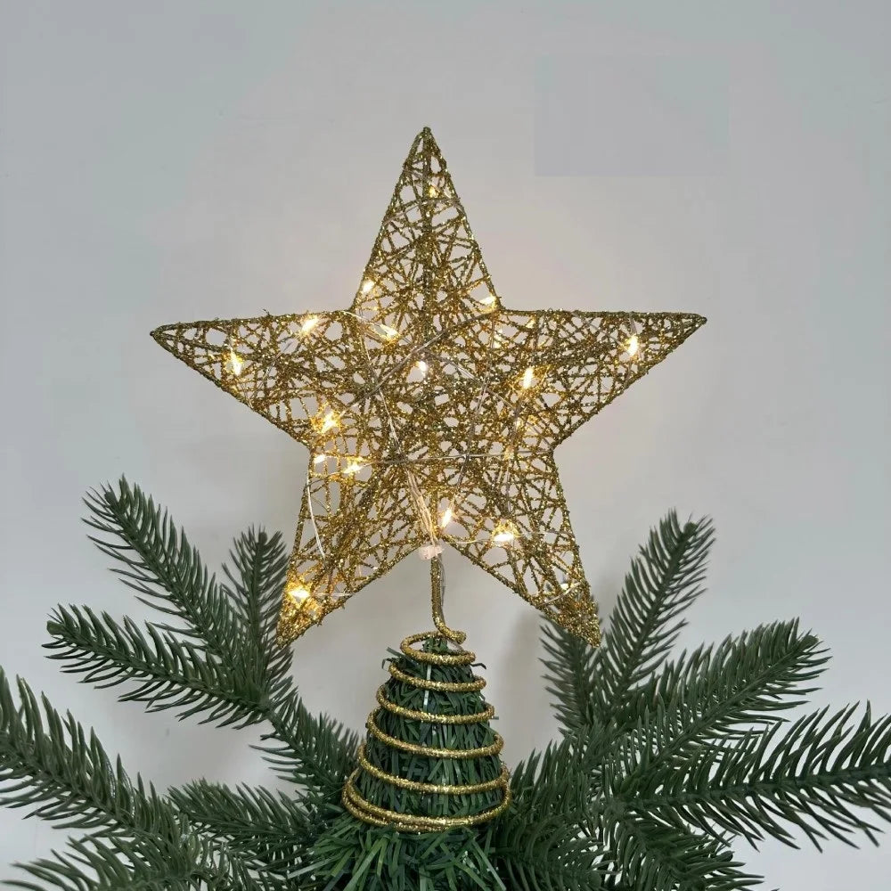 Christmas Tree Top Ornament Hollow Decoration for Christmas Tree Decoration DIY Oasis Select