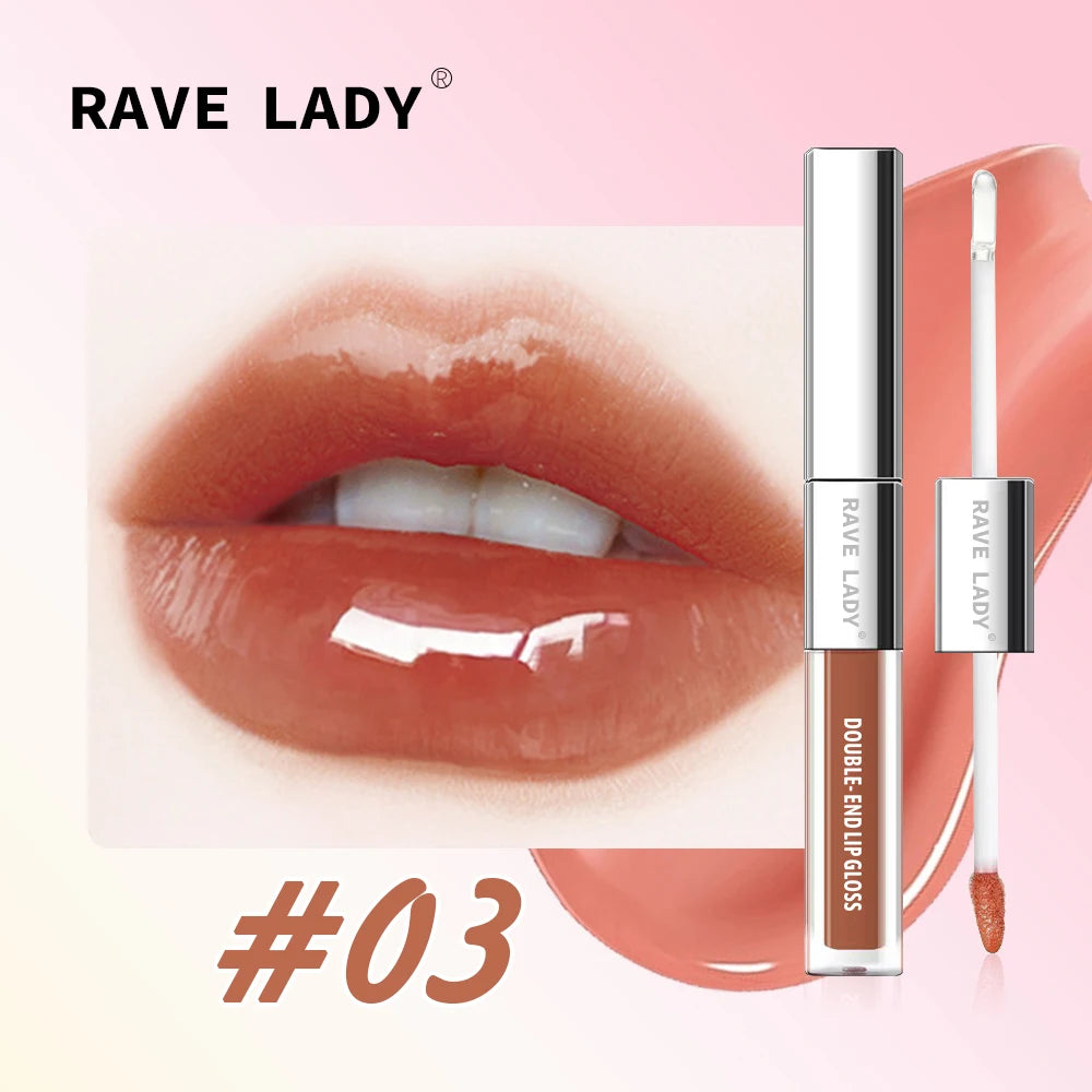 RAVE LADY 2-in-1 Double-End Lip Gloss & Shimmer Lipstick