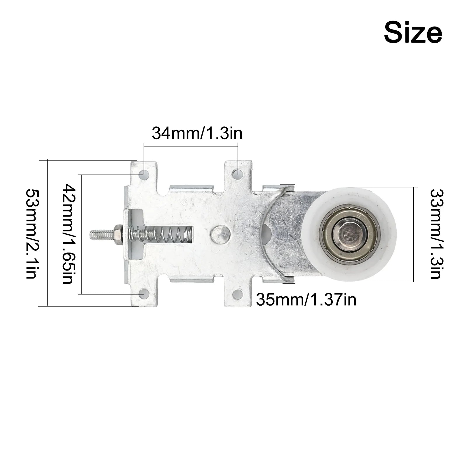 Interior Decor Sliding Door Roller Metal Roller Set Versatile Sliding Door Solution Sliding Door Silver Long-lasting Performance Oasis Select