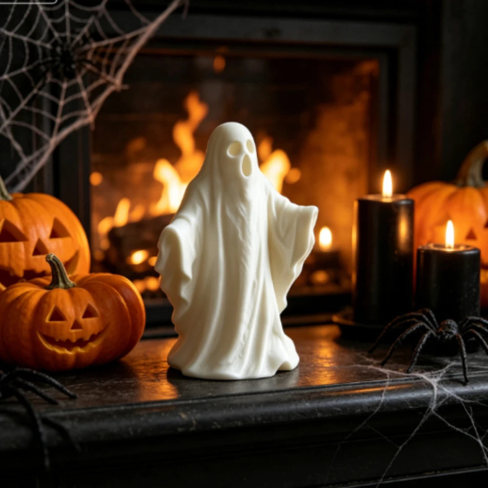 Minimalist Ghost Figurine 3D Printed Mystery Standing Spirit Statue Neutral Calm Ornament Table Decor for Living Room Home Gifts Oasis Select
