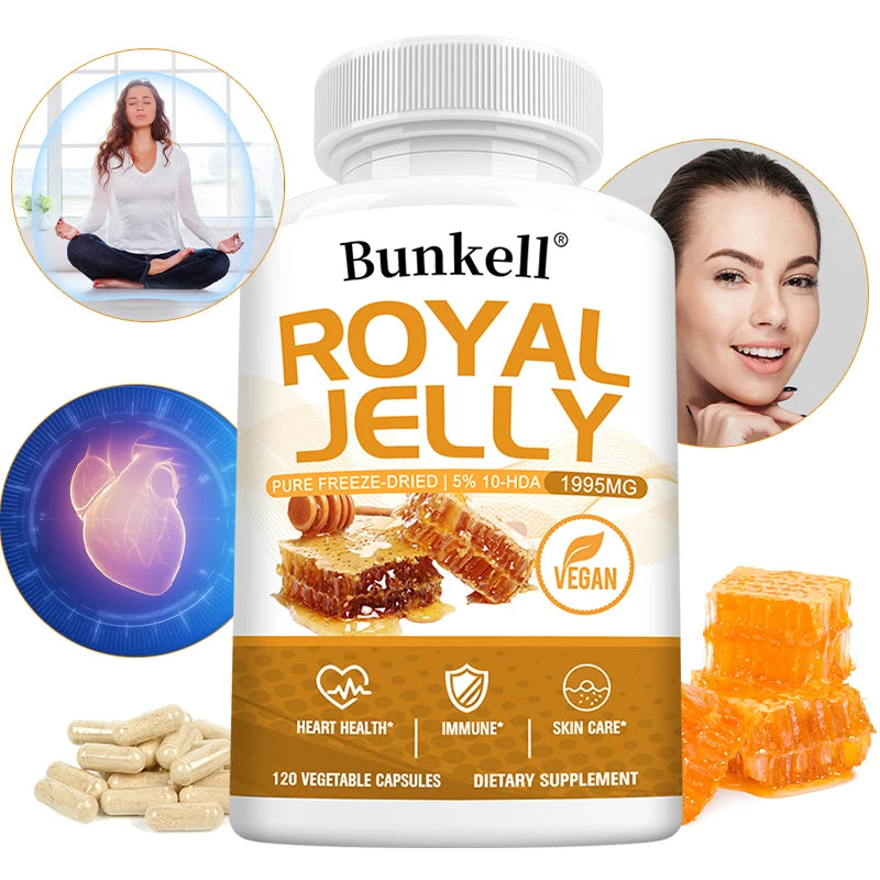 Royal Jelly 1995mg – Immune, Joint & Heart Support Capsules Royal Jelly Supplement Oasis Select