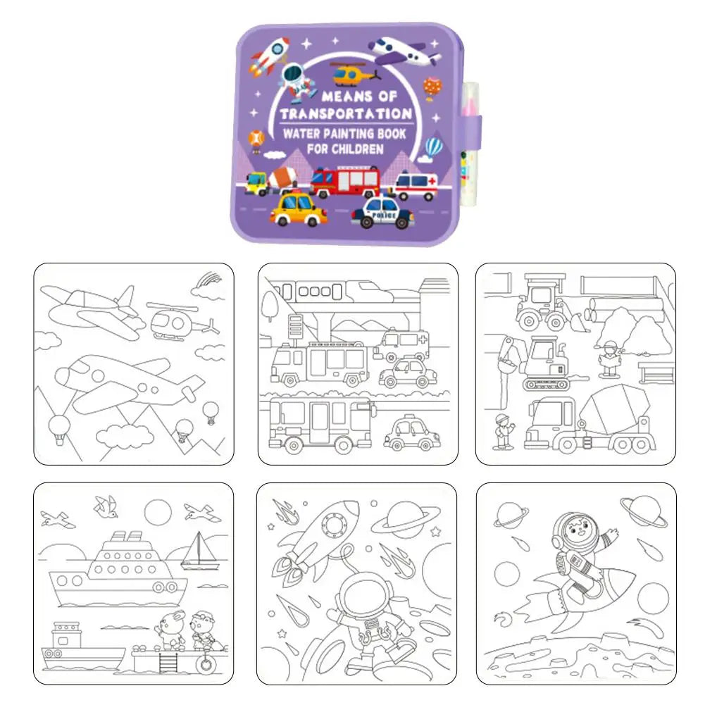 Magic Water Drawing Book DIY Doodle Water Drawing Book Coloring Books Birthday&Holiday Gift For Children Educational Toys Oasis Select B