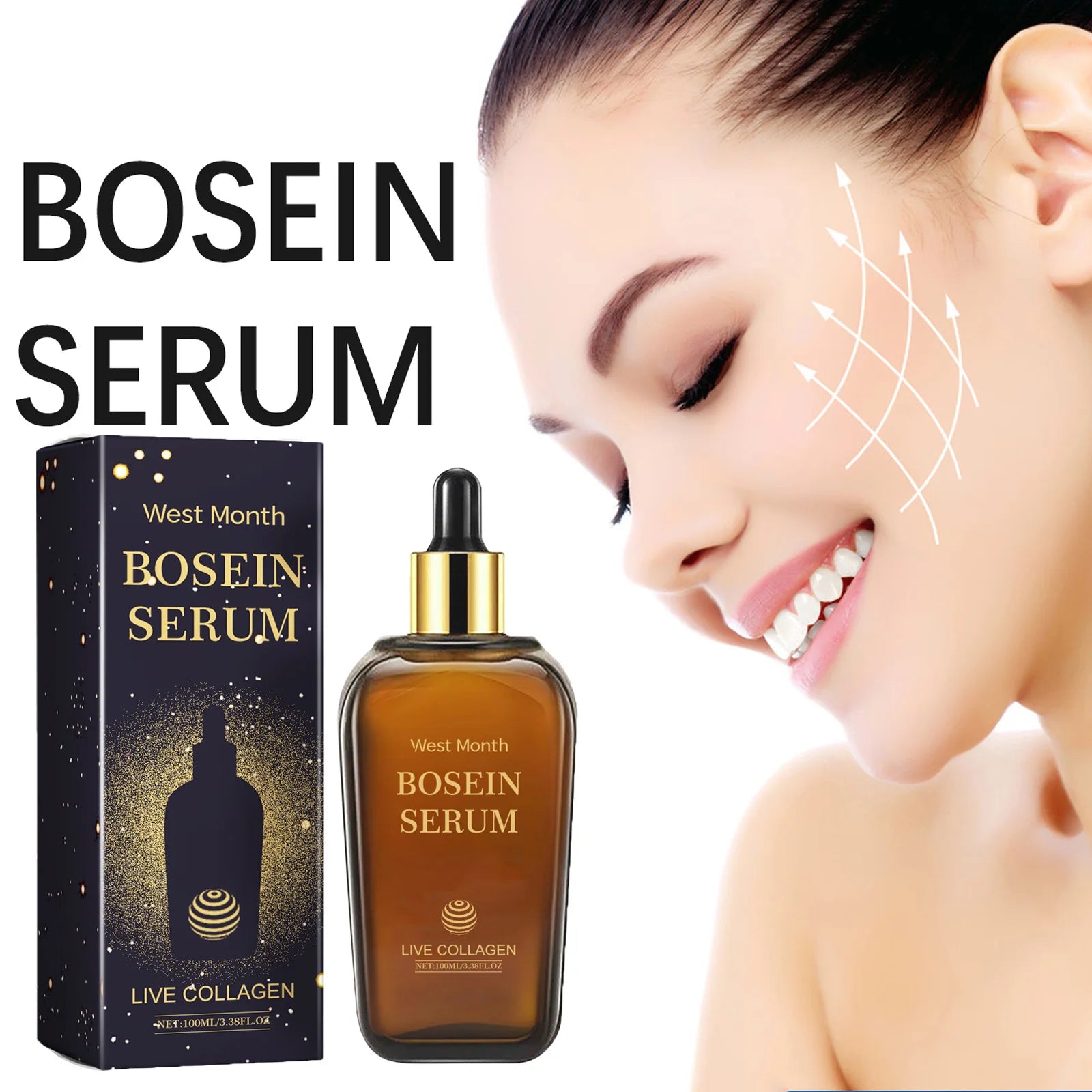 Face Bosein Serum Brightening Skin Tone Replenishing Collagen Repairing Increasing Skin Elasticity Moisturizing Essence Lotion Oasis Select