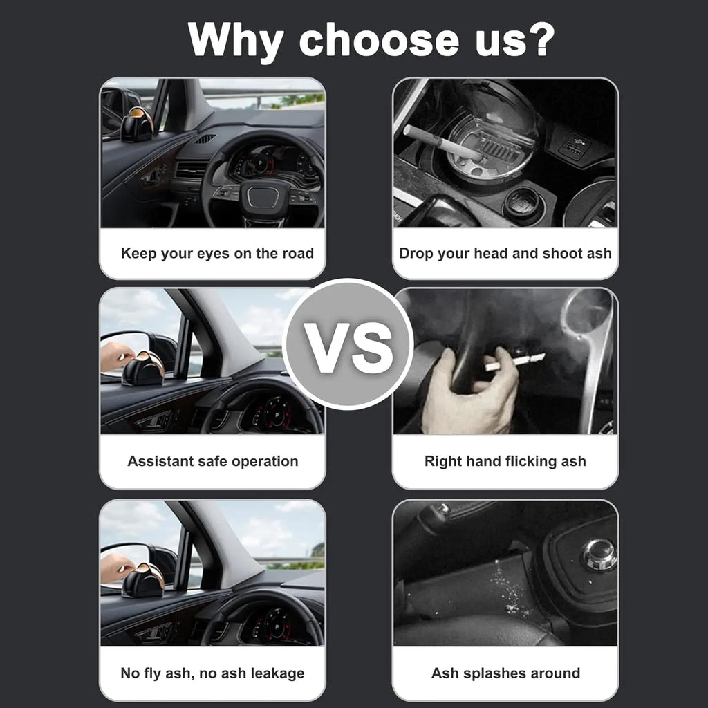 1/2PCS Car Ashtray Cup Holder Windproof Leak Proof Sealed Cigarette Tray Lid Black Home Outdoor Universal Auto Interior New 2026 Oasis Select