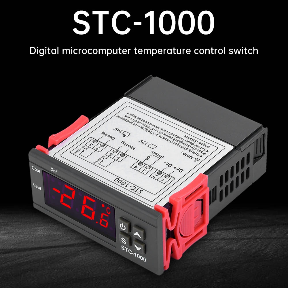 STC-1000 LED Digital Temperature Controller Temperature Regulator Thermostat Incubator 12V 24V 110V 220V Oasis Select