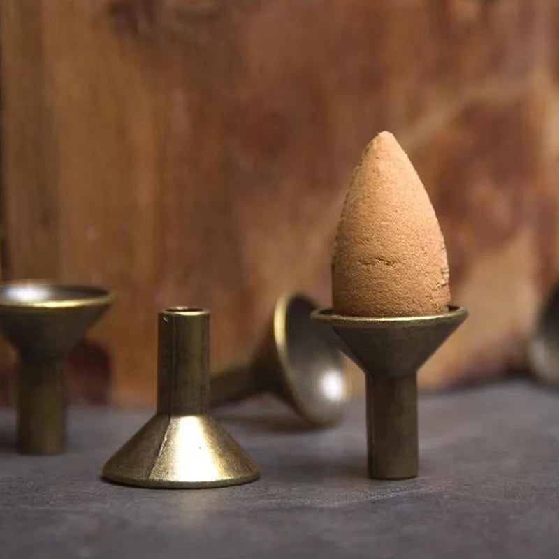 10pcs Mini Incent Stand Storage Metal Holder Burner Cone Coil Backflow Holders Stick Catcher Ash Waterfall Censer Filter Oasis Select