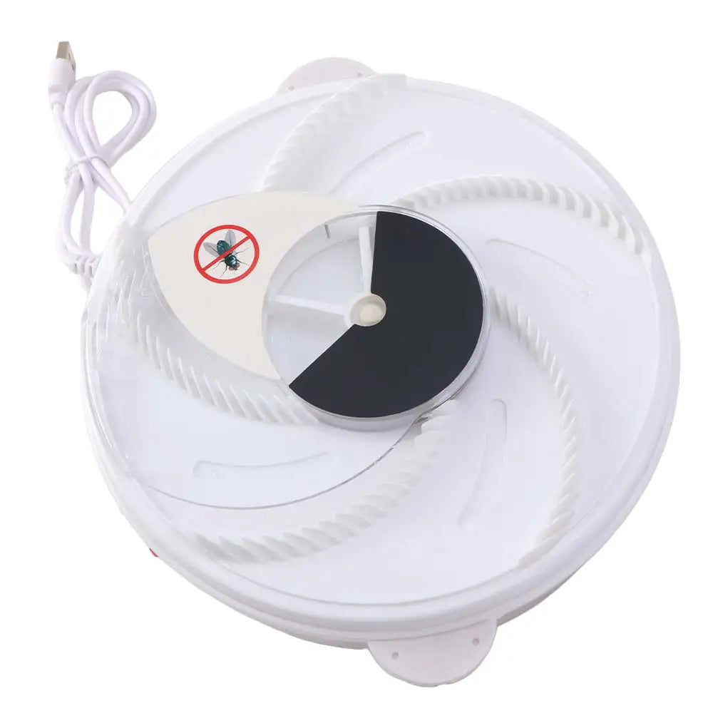 Practical USB Automatic Flycatcher Electric Silent Operation Pest Reject Control Repeller Efficient Insect Trap Restaurant Oasis Select White