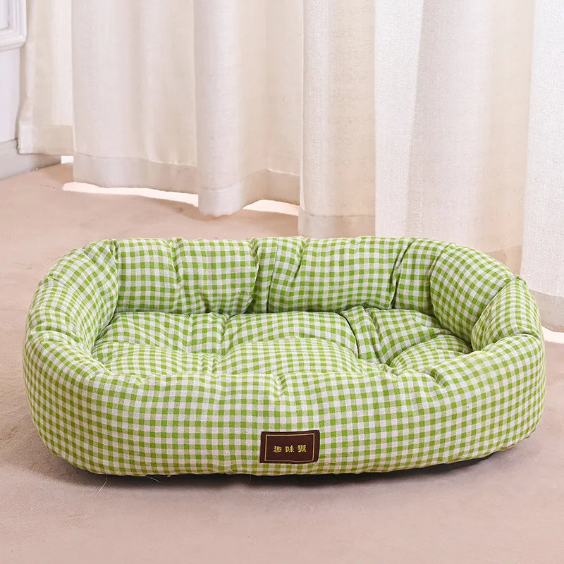 Universal Dog Kennel for Four Seasons, Soft Kennel for Kittens, and Spring and Autumn Sleeping Pads for Dogs and Cats Oasis Select fruit green L 75x60cm