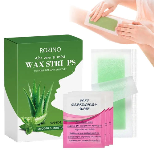 30PCS/Box Depilatory Wax Strips For Painless Hair Removal Wax Paper Cold Wax Strips Paper For Face Neck Arm Leg Body Beauty Tool Oasis Select 30PCS