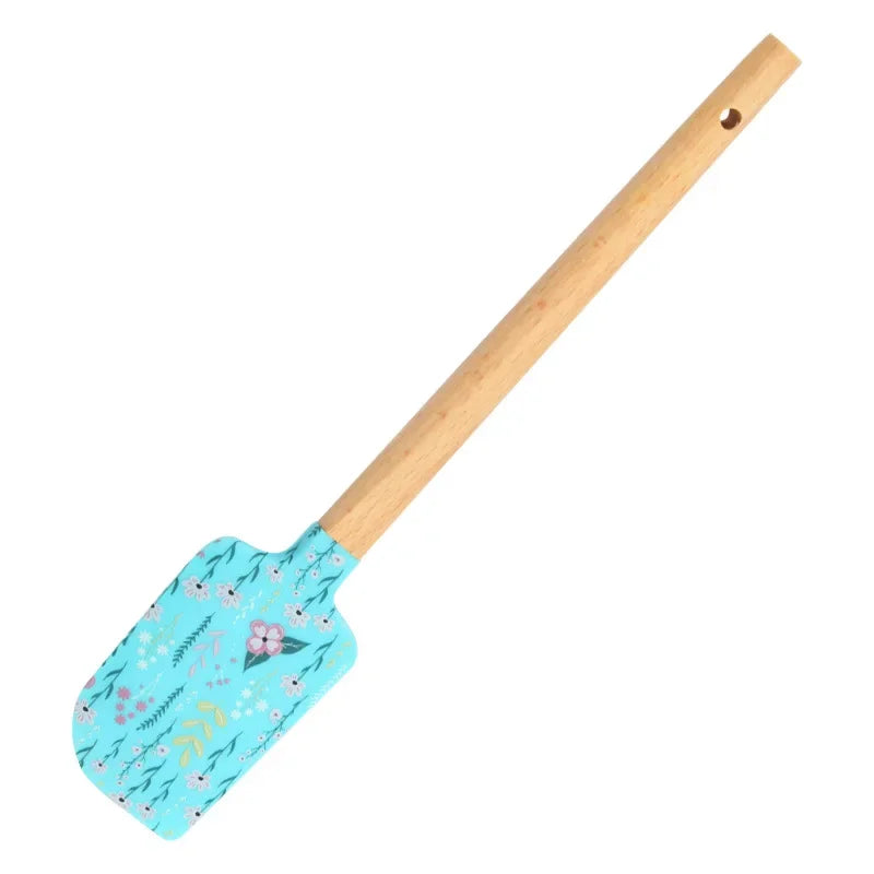 Christmas Non-Stick Silicone Cake Spatula Wooden Handle Chocolate Butter Mixer Pastry Cream Scraper Baking Kitchen Accessories Oasis Select Style 1