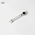 1Pcs 6-19mm 72 Tooth Short Handle Ratchet Socket Wrench CRV Quick Open Reversible Combination Stubby Spanner Auto Repair Tools Oasis Select 6mm