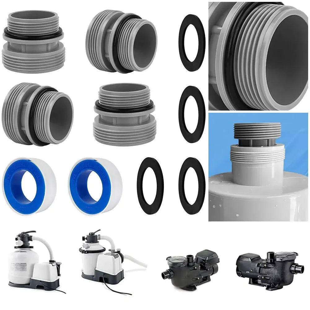 4 Pack Pool Hose Conversion Adapters Pools Filter Pump Connector Pool Filter Pump Hose Adapter for Inlet Outlet Ground Pools Oasis Select