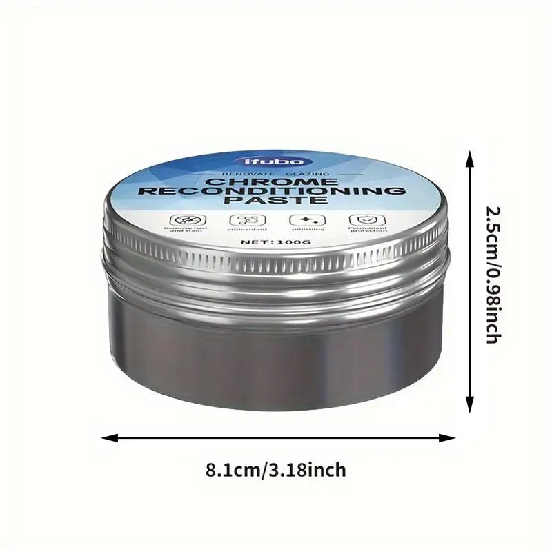 Rust Remover for Metal 100g Chrome Reconditioning Paste Tarnish Remover Stainless Steel Scratch Remover Scratch Polishing Wax Oasis Select