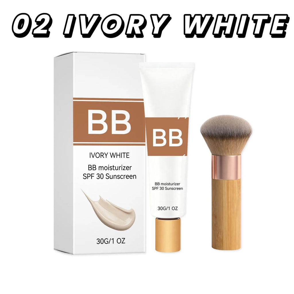 SPF 30 BB Cream Tinted Moisturizer with Hyaluronic Acid & Brush
