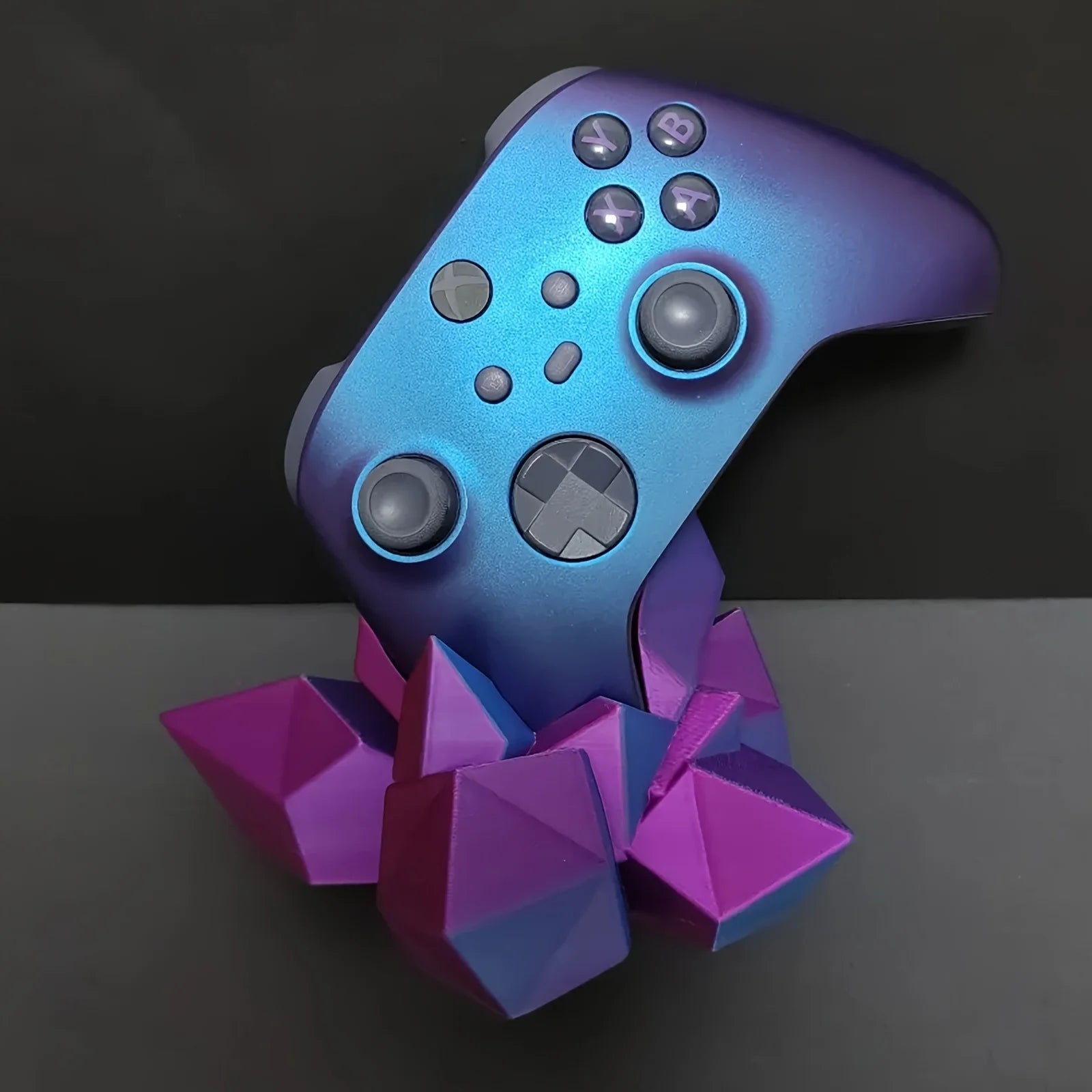 3D Printed Crystal Game Controller Stand Holder Compatible with Xbox PS4 PS5 Switch Gaming Desk Decor Ornament Gift Oasis Select Multi Color