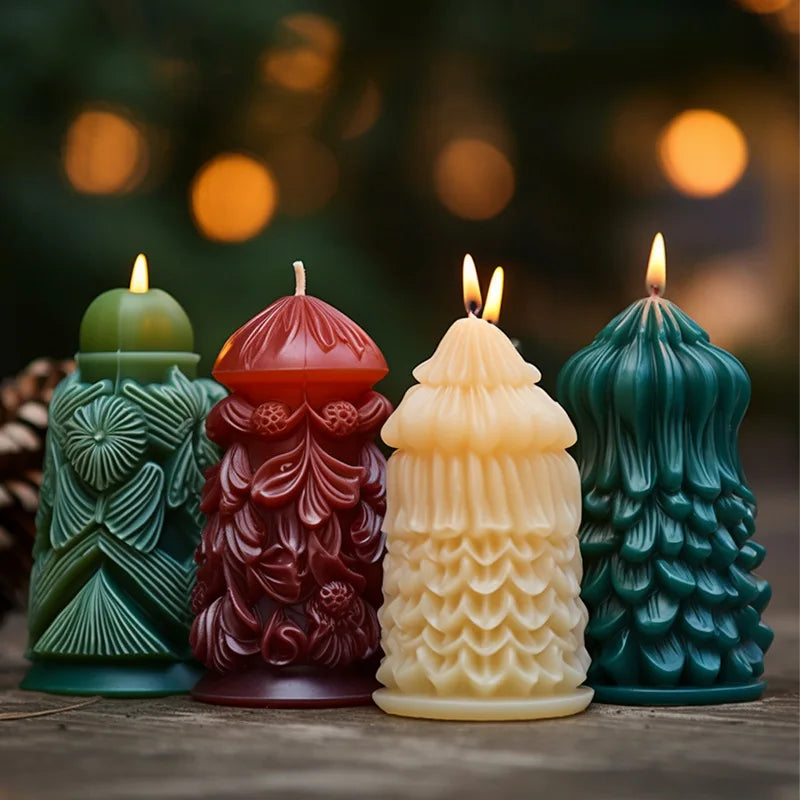 Christmas cylinder aromatherapy candle silicone mold DIY handmade Christmas gift diffuser stone mold Oasis Select