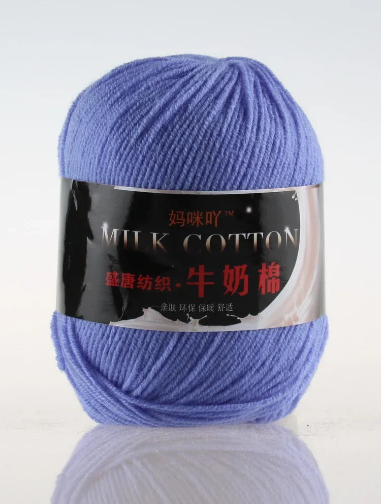 DIY Three Strands Graded Section Dyed Wool Medium Fine Cotton Thread Hand Crochet Doll Milk Cotton Thread Crochet Yarn Oasis Select