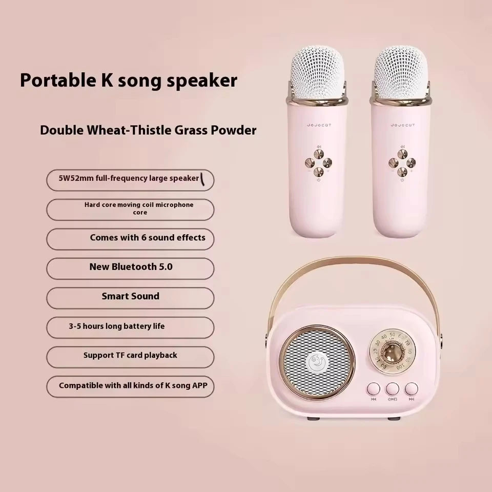 Portable Karaoke Bluetooth Speaker & Wireless Microphone | FM