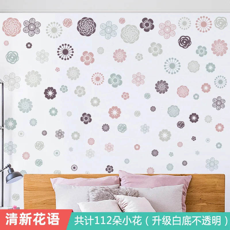 Ink Smudge Light Blue Mountain Background Wall Decoration Stickers Bedroom Bedside Chinese Artistic Conception Wall Stickers Oasis Select 4